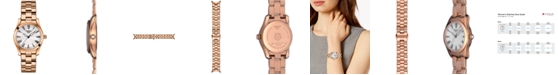 Tissot Women's Swiss T-Wave Rose Gold 5N Stainless Steel Bracelet Watch 30mm